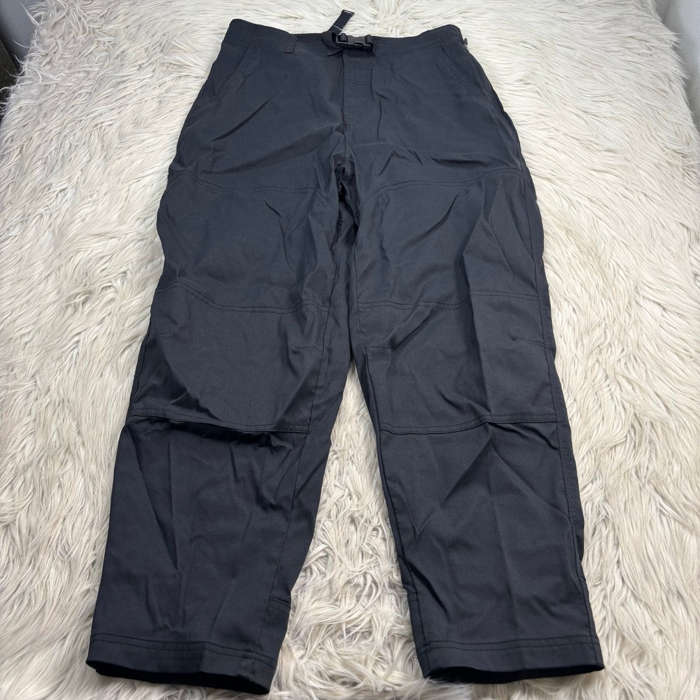Prana Women's M Black Stretch Zion High Rise Cinch Pant Belted Granola Girl